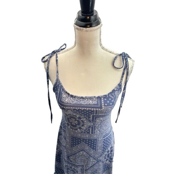 Reckless hearts blue bandanna dress size small - Picture 6 of 14